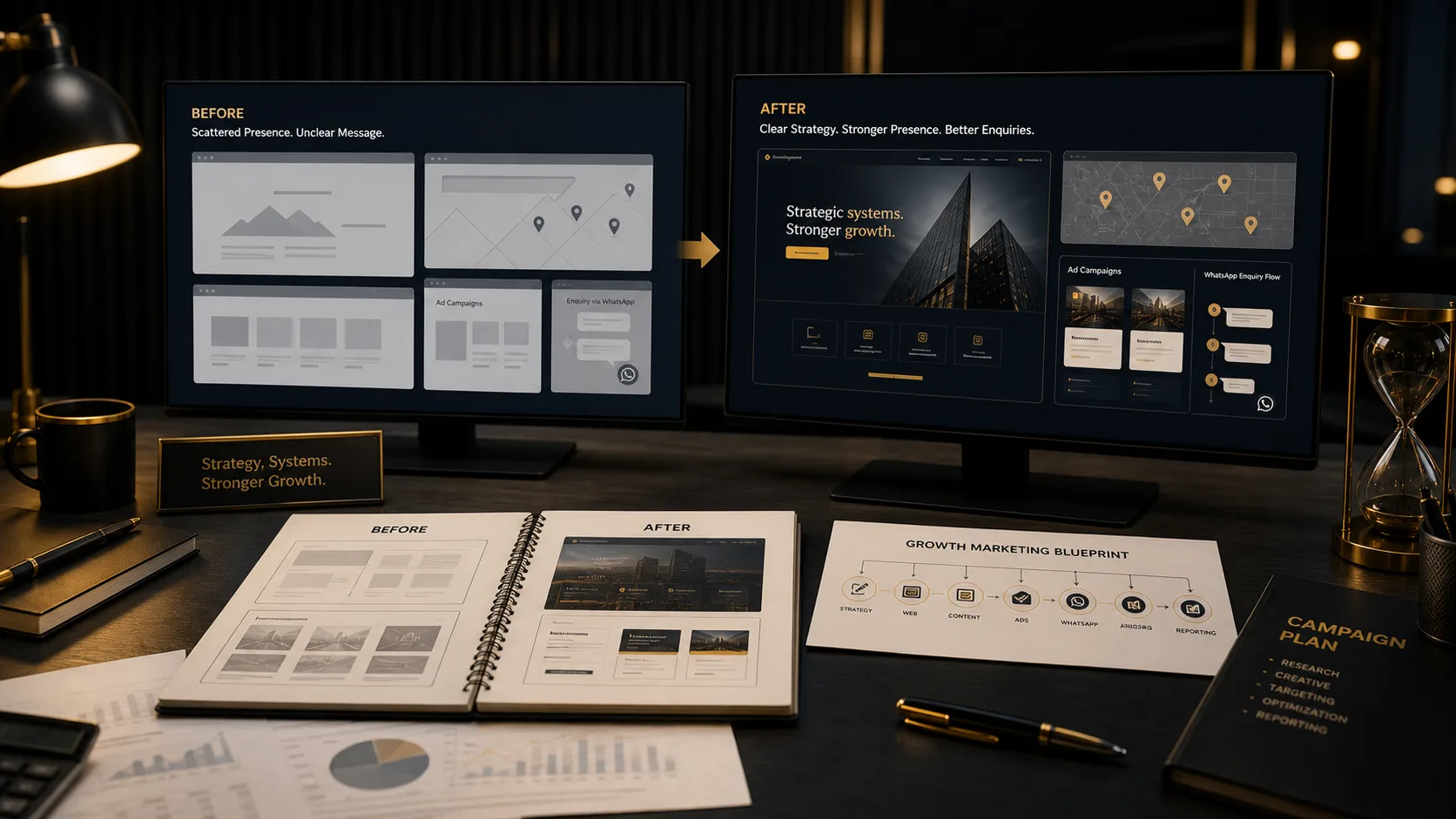 premium content and marketing planning visual