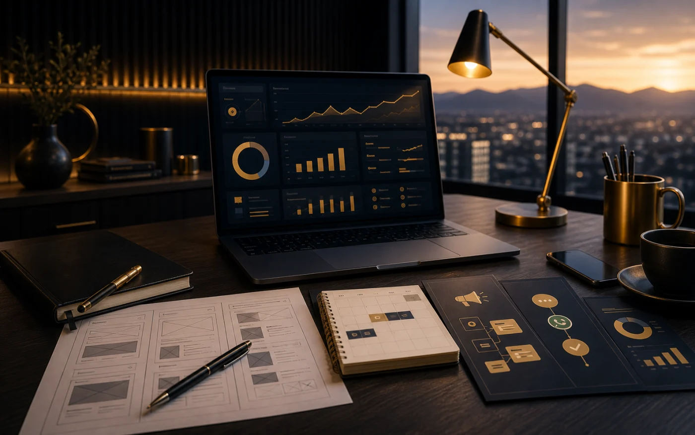 Premium website design workspace visual